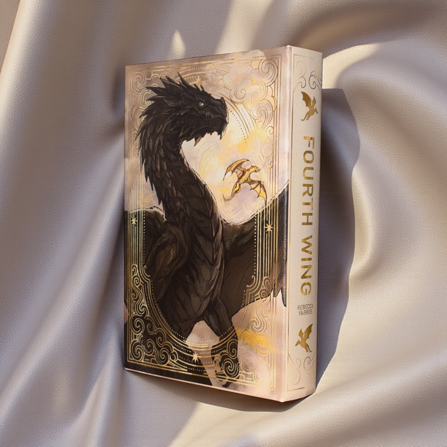 PREORDER - “Fourth Wing” Luxury Rebind X Anna Stone - BOOK 1 - Hand-bound Faux Leather Hardback | Sprayed Edges | Custom End Papers