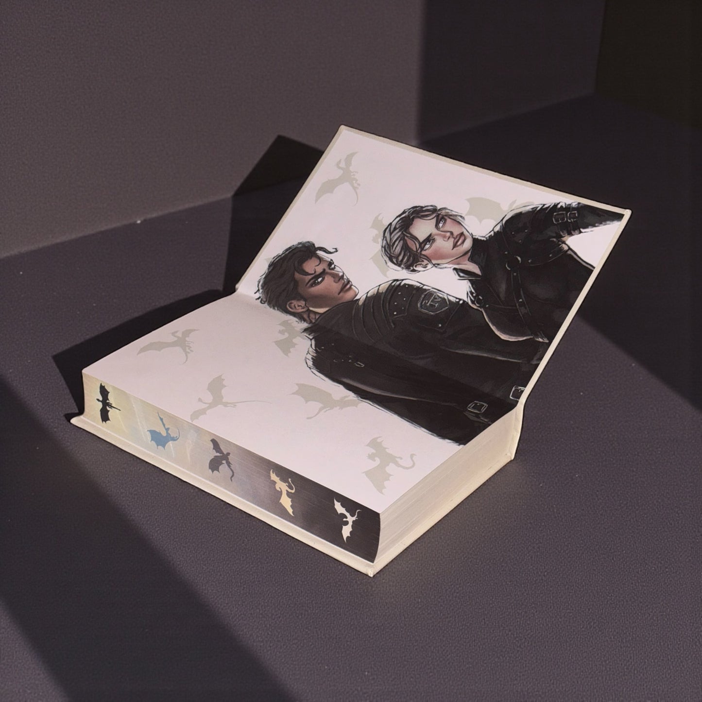 PREORDER - “Fourth Wing” Luxury Rebind X Anna Stone - BOOK 1 - Hand-bound Faux Leather Hardback | Sprayed Edges | Custom End Papers