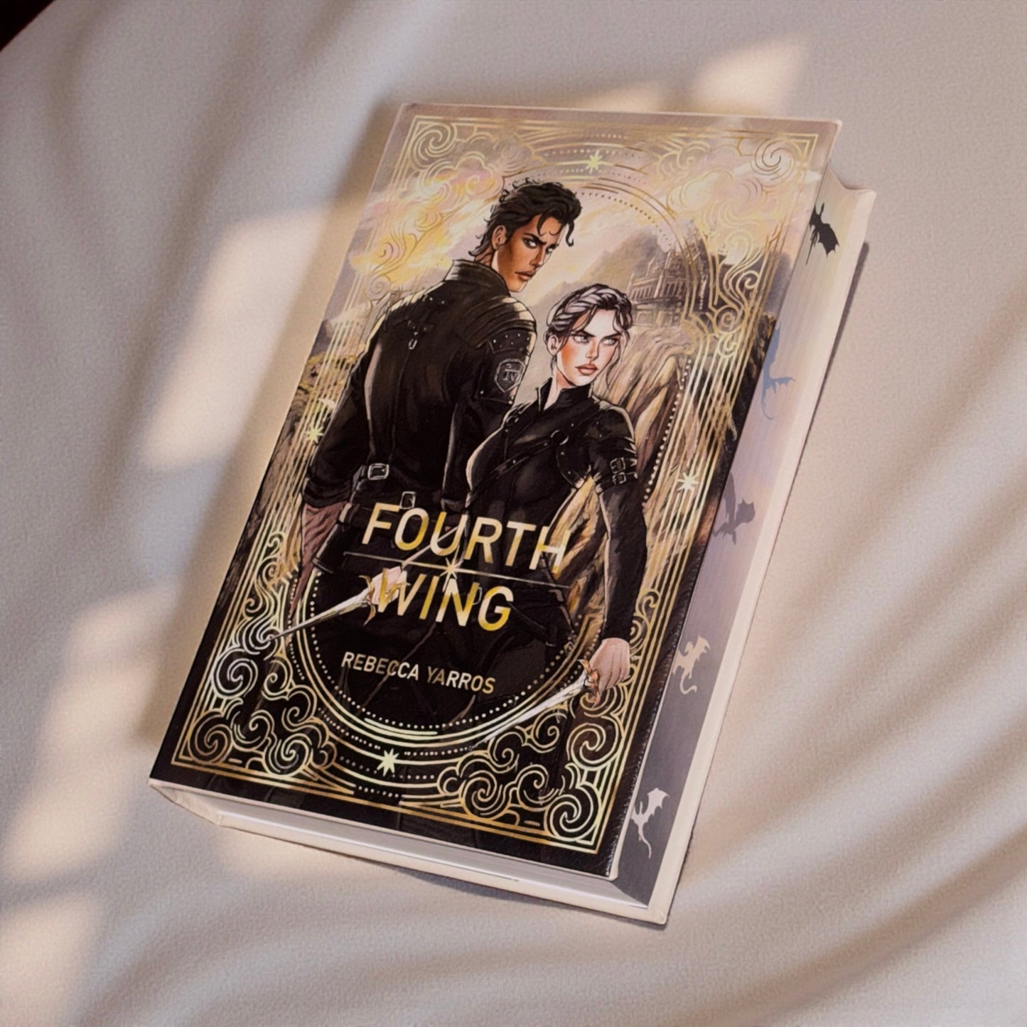 PREORDER - “Fourth Wing” Luxury Rebind X Anna Stone - BOOK 1 - Hand-bound Faux Leather Hardback | Sprayed Edges | Custom End Papers