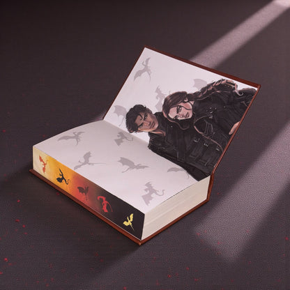 PREORDER - “Iron Flame” Luxury Rebind X Anna Stone - BOOK 2 - Hand-bound Faux Leather Hardback | Sprayed Edges | Custom End Papers