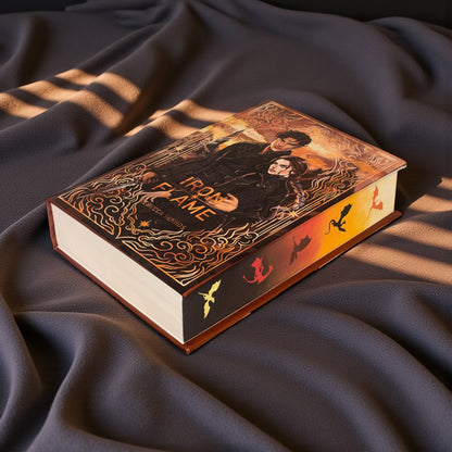 PREORDER - “Iron Flame” Luxury Rebind X Anna Stone - BOOK 2 - Hand-bound Faux Leather Hardback | Sprayed Edges | Custom End Papers