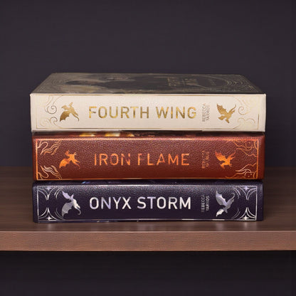 PREORDER - “Iron Flame” Luxury Rebind X Anna Stone - BOOK 2 - Hand-bound Faux Leather Hardback | Sprayed Edges | Custom End Papers