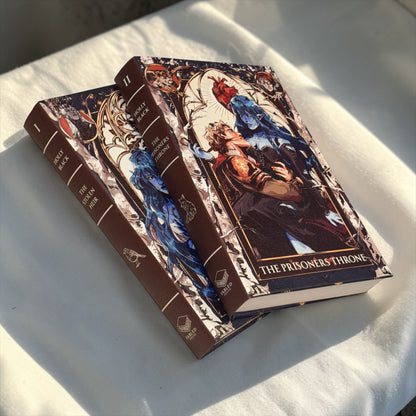 PREORDER - The Stolen Heir Duology Luxury Rebinds X Marine VHS Hand-bound Faux Leather Hardback | Sprayed Edges | Custom End Papers