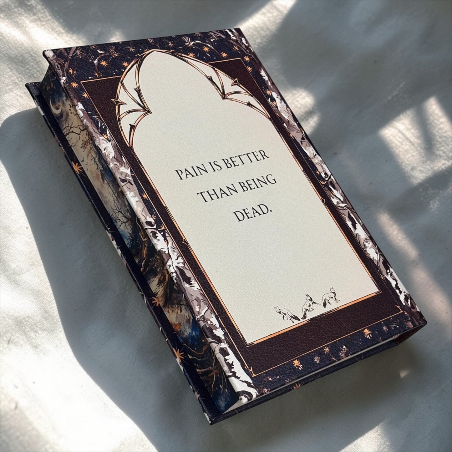 PREORDER - The Stolen Heir Duology Luxury Rebinds X Marine VHS Hand-bound Faux Leather Hardback | Sprayed Edges | Custom End Papers