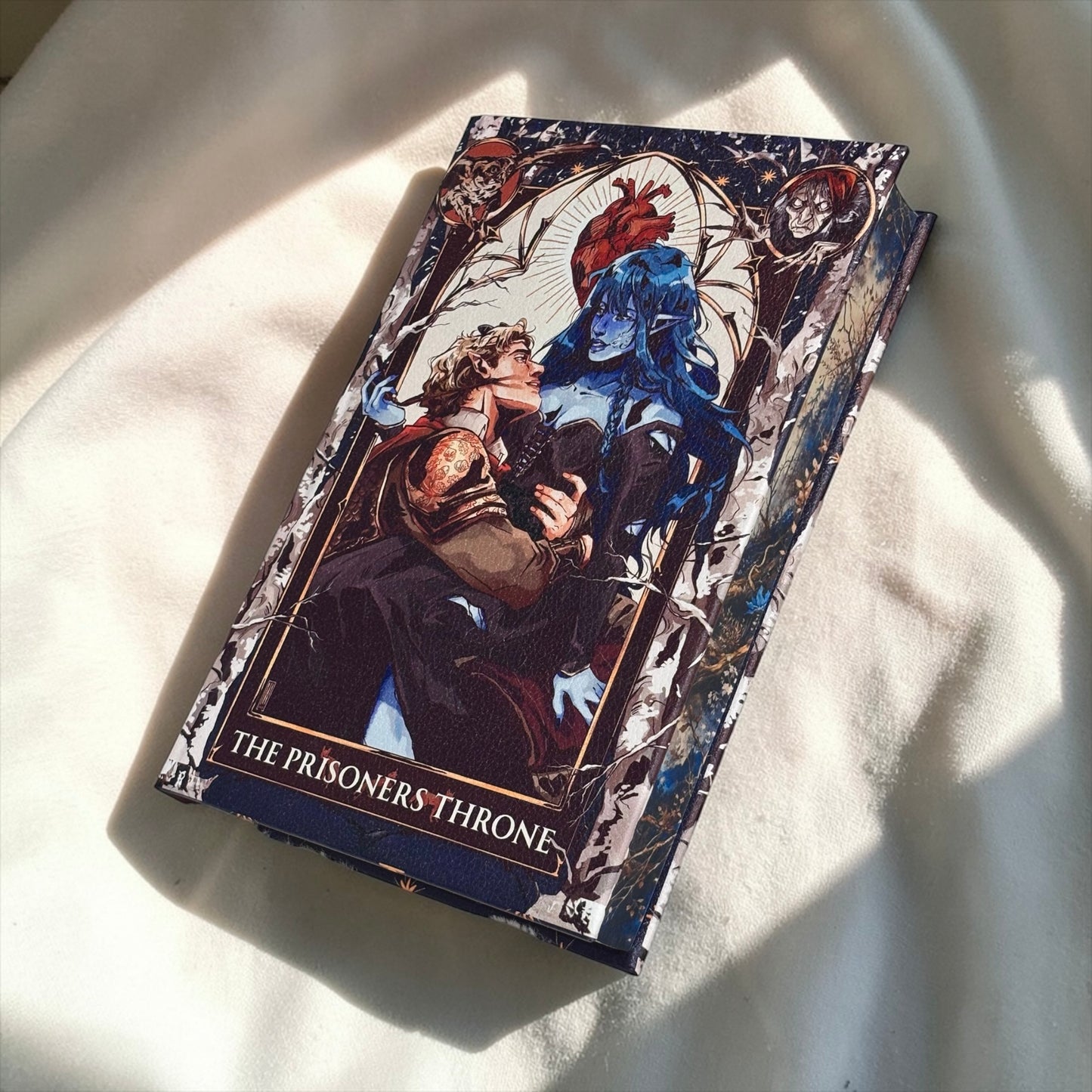 PREORDER - The Stolen Heir Duology Luxury Rebinds X Marine VHS Hand-bound Faux Leather Hardback | Sprayed Edges | Custom End Papers