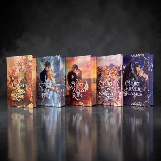 ACOTAR Rebind Set X Anna Stone - Bundle Preorder - Faux Leather Rebinds - Sprayed Edges - Custom End Papers