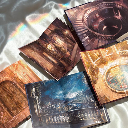 ACOTAR Rebind Set X Anna Stone - Bundle Preorder - Faux Leather Rebinds - Sprayed Edges - Custom End Papers